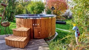 Houtgestookte hottub jacuzzi met massagejts – timberin rojal (1)