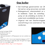 Gas boiler voor een hot tub met een externe verwarming