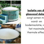 Geisoleerde glasvezel deksel Outdoor whirlpool met Smart pelletkachel 2