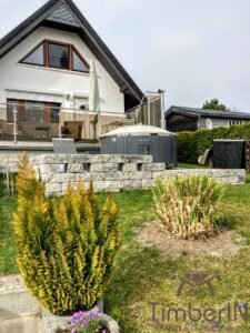 Hottub jacuzzi WPC – Thermohout met SMART pellets houtgestookte kachel 1 3