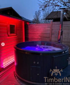 Hottub jacuzzi WPC – Thermohout met SMART pellets houtgestookte kachel 1 4
