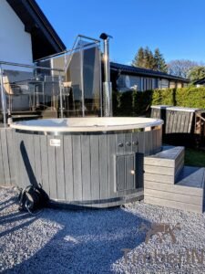 Hottub jacuzzi WPC – Thermohout met SMART pellets houtgestookte kachel 2 2