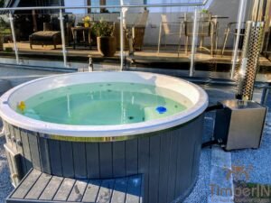 Hottub jacuzzi WPC – Thermohout met SMART pellets houtgestookte kachel 4 1