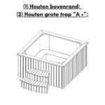 Houten bovenrand Houten grote trap A