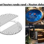 Met houten ronde rand Houten deksel voor houten hottub