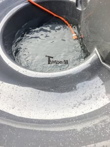 Outdoor whirlpool hot tub with Smart pellet stove testimonial 2