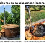 Metalen hek op de schoorsteen bescherming