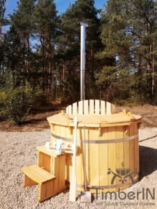 Wood fueled hot tub spruce – larch 13