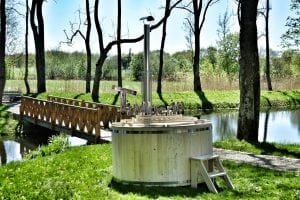 Wooden hot tub basic model made of siberian spruce larch 26