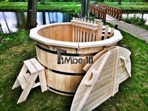 Wooden hot tub for garden 7