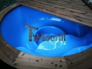 Fiberglass outdoor spa with external burner 38