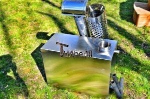 Rectangular stainless steel wood burner 5