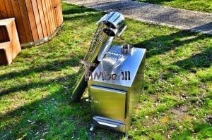 Rectangular stainless steel wood burner 6