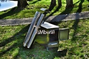 Rectangular stainless steel wood burner 8