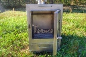 Wood fired hot tub squared heater with glass 2