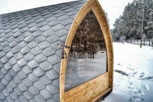 Outdoor sauna igloo design with full wall window for sale 19