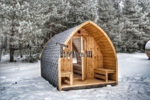 Outdoor sauna igloo design with full wall window for sale 2