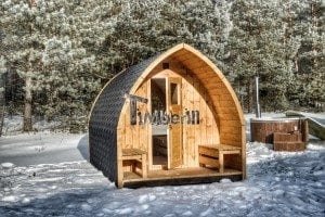 Outdoor sauna igloo design with full wall window for sale 38