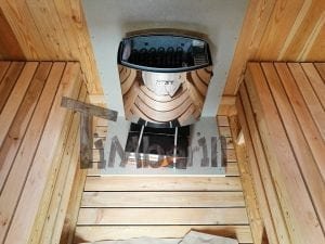 Barrel Garden Sauna With Canopy Terrace And Electric Heater (17)