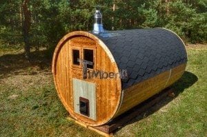 Barrel wooden thermo sauna 14
