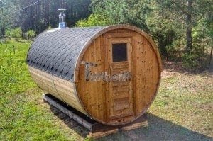 Barrel wooden thermo sauna 2