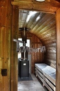 Barrel wooden thermo sauna 25