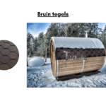 Bruin tegels voor barrelsauna