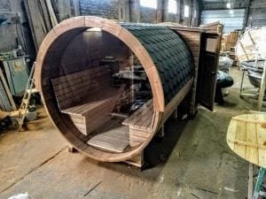 Outdoor Barrel Round Sauna 15