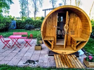 Outdoor Barrel Round Sauna (2)