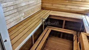 Rectangular barrel wooden outdoor sauna 16 1