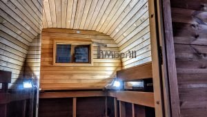 Rectangular barrel wooden outdoor sauna 21 1