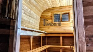 Rectangular barrel wooden outdoor sauna 22 1