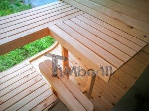Rectangular wooden outdoor sauna 31
