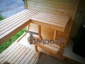 Rectangular wooden outdoor sauna 51