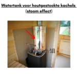 Watertank voor houtgestookte kachels stoom effect voor een rechthoekige sauna