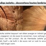 volledige isolatie decoratieve houten lambrisering voor een rechthoekige sauna