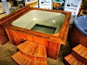 Wood Fired Hot Tub Square Rectangular Model With External Wood Burner (5)