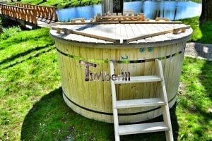 Wood fired hot tub for garden. Includes sand filtration 2 LED and wall insulation 16