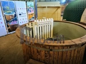 Wood Fired Hot Tub With Polypropylene Lining Vintage Decoration (26)