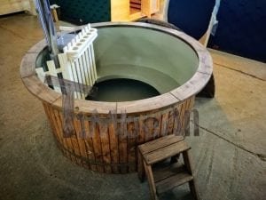 Wood fired hot tub with polypropylene lining Vintage decoration 5