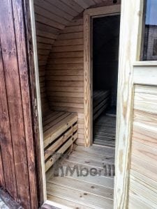 Barrel outdoor sauna 4