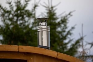Ovale buitensauna met geintegreerd bubbelbad 7