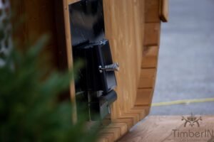 Ovale buitensauna met geintegreerd bubbelbad 88