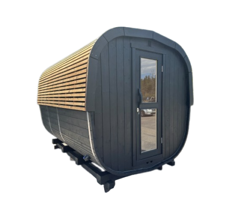 Vierkante sauna met opengewerkt dak (1)